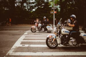 New York Police Officers on bike