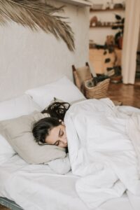 A girl sleeping peacefully