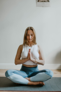 A person doing yoga